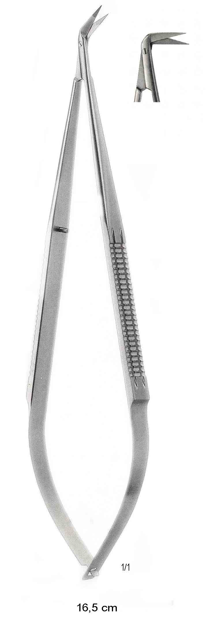 MİKRO MAKAS EĞRİ  90º 16.5 CM   